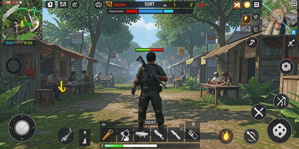Visualisasi gameplay 55RT yang menarik dan realistis.