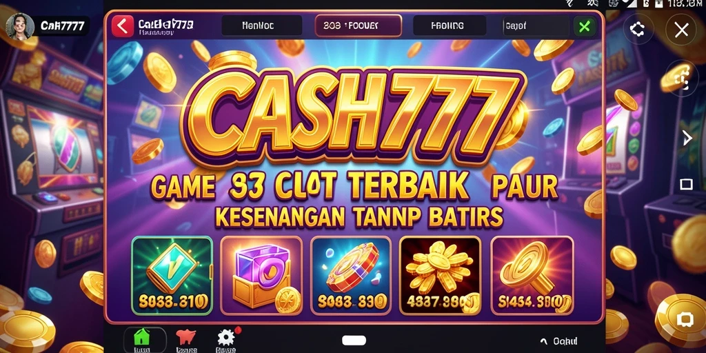 Tangkapan layar CASH777 menampilkan gameplay menarik dari mesin slot.