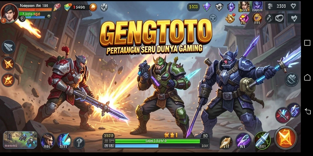 Screenshot GENGTOTO menampilkan aksi pertarungan yang mendebarkan.