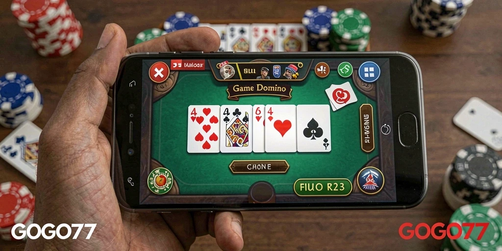 Tampilan menarik gameplay GOGO77 di platform Domino.
