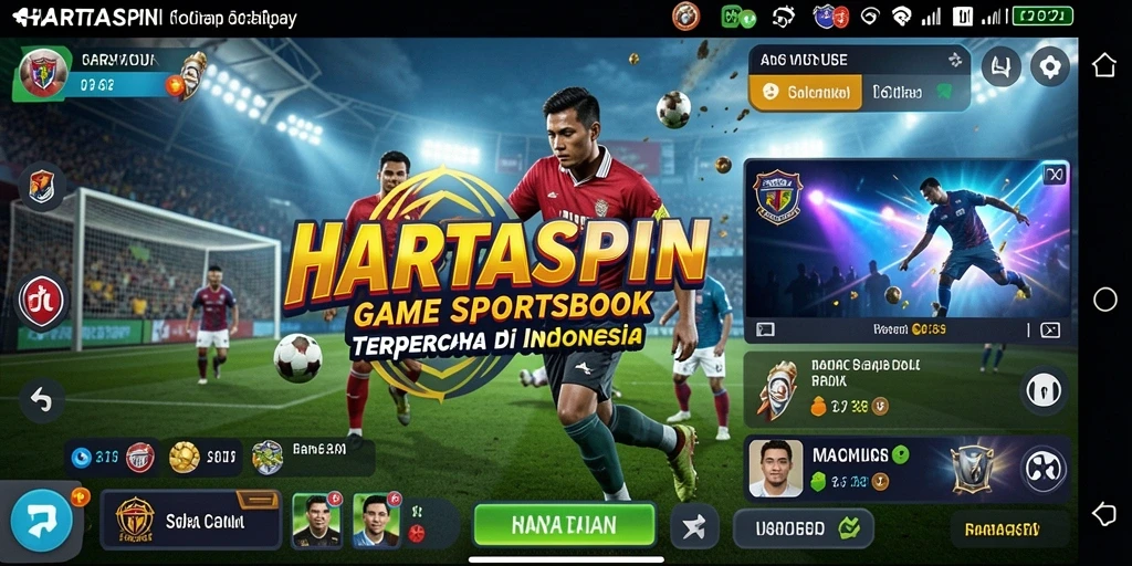 Tampilan gameplay HARTASPIN dengan beragam opsi taruhan.