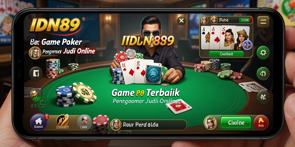Tampilan gameplay poker yang seru dan interaktif di IDN89.