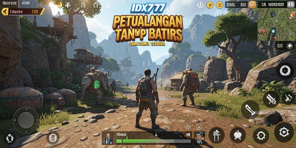 Tampilan gameplay Open World IDX777 dengan dunia yang luas dan interaktif.