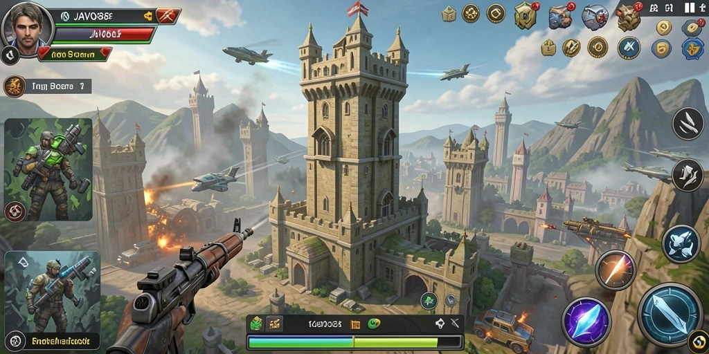 Tampilan gameplay seru dan strategi menara yang memukau.