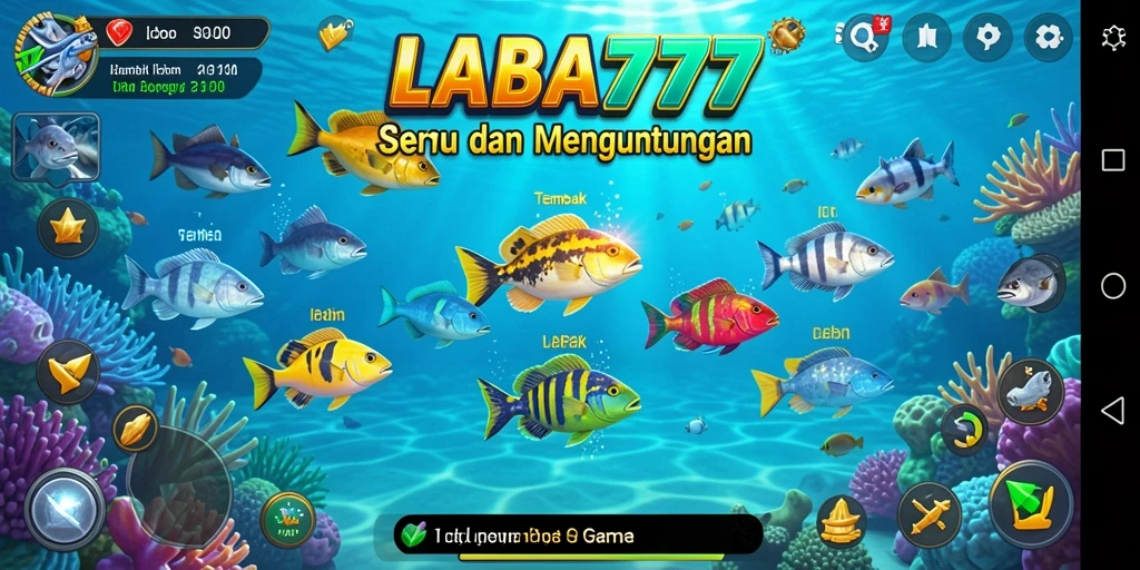 Tangkapan layar gameplay seru di LABA777 menampilkan aksi menembak ikan.