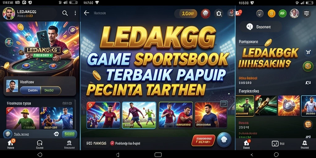 Tampilan antarmuka LEDAKGG yang menarik dalam gameplay Sportsbook.