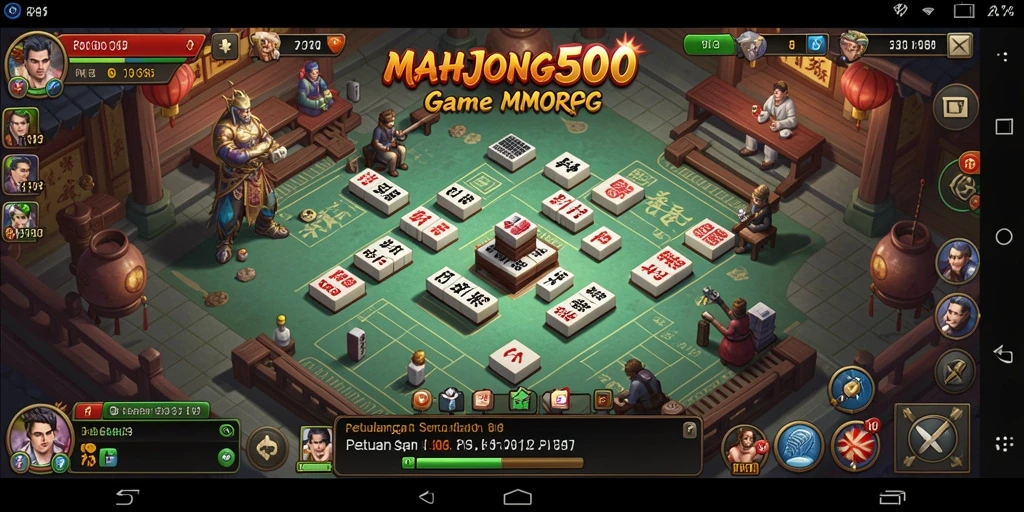Tampilan gameplay seru di <strong>MAHJONG500</strong> dengan aksi pertempuran yang menegangkan.