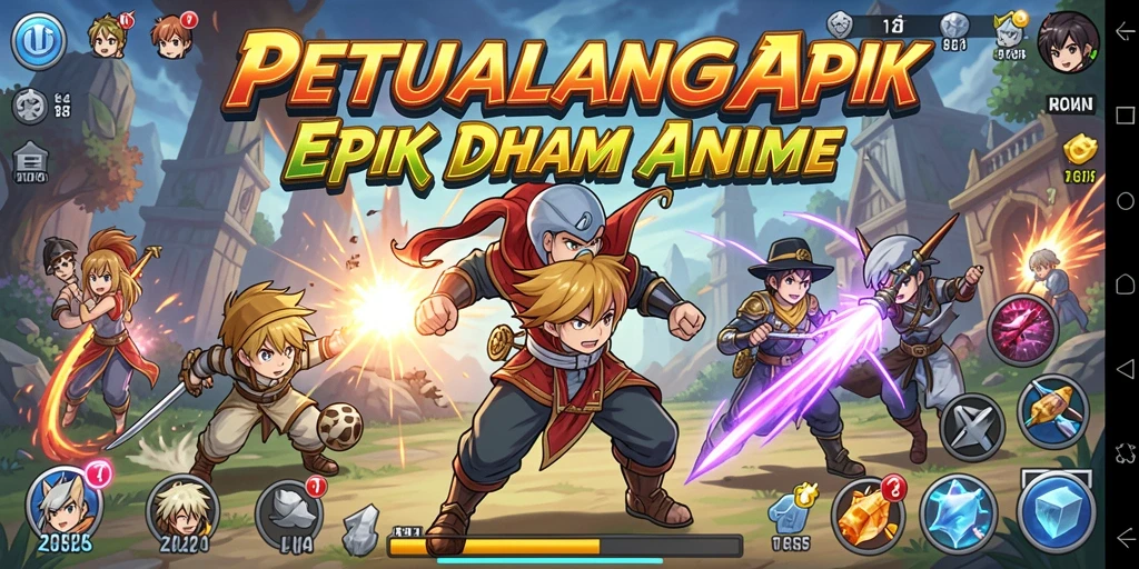 Tampilan gameplay MDG188 menampilkan aksi seru dalam dunia anime.