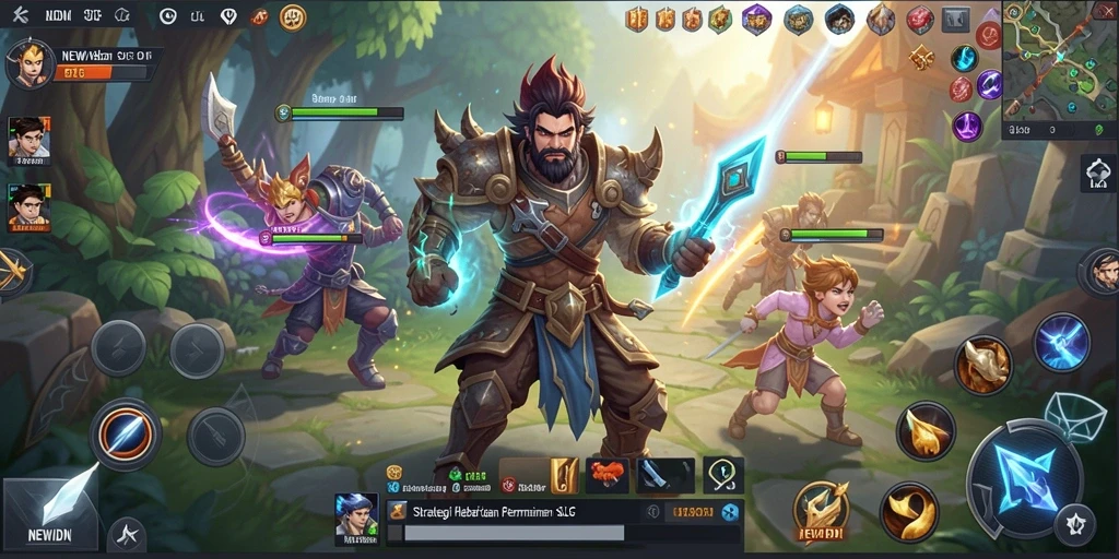 Tampilan gameplay SLG yang mendebarkan dan strategis.