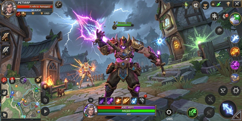 Menampilkan aksi seru dalam dunia ARPG PETIRRP.