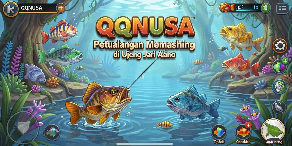 Tampilan gameplay mengesankan dengan berbagai lokasi memancing yang indah.