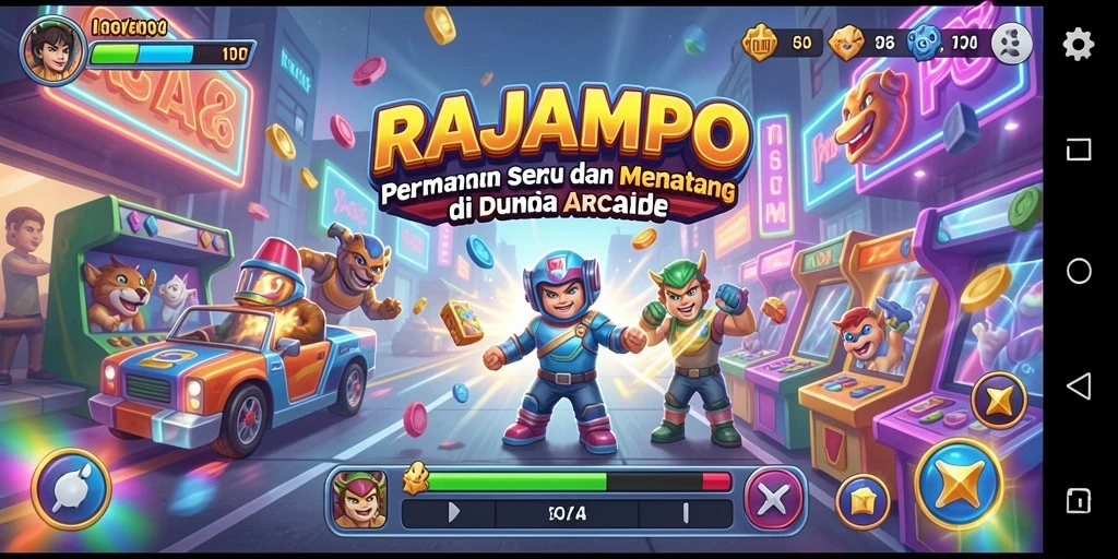 Tampilan gameplay RAJAMPO yang menegangkan dan penuh warna.