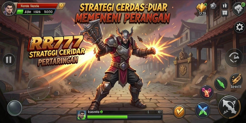 Tampilan gameplay RR777 menunjukkan pertarungan strategi yang seru.