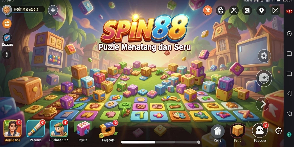 Tampilan gameplay SPIN88 yang menantang dan penuh warna.
